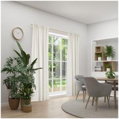 Dekoschal mit Multifunktionsband ALIA-ECO 6238541-070 BxH 144X245cm wollweiß 070 - wollweiß