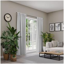 Dekoschal mit Multifunktionsband ARUBA 6238395-940 BxH 137X245cm hellgrau 940 - hellgrau