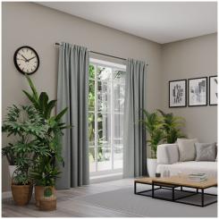 Dekoschal mit Multifunktionsband ARUBA 6238395-970 BxH 137X245cm helltaupe 970 - helltaupe
