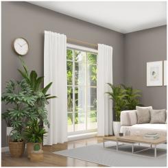 Dekoschal mit Multifunktionsband BASIC 6238278-001 BxH 142X245cm wollweiß 001 - wollweiß