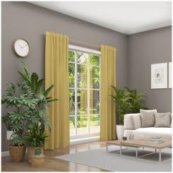 Dekoschal mit Multifunktionsband BASIC 6238278-166 BxH 142X245cm senfgelb 166 - senfgelb