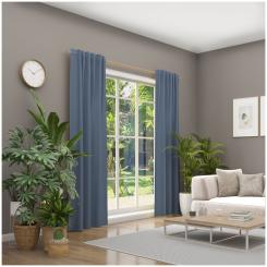 Dekoschal mit Multifunktionsband BASIC 6238278-550 BxH 142X245cm blau 550 - blau