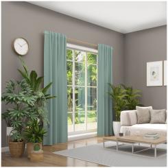 Dekoschal mit Multifunktionsband BASIC 6238278-660 BxH 142X245cm hellsalbei 660 - hellsalbei