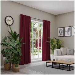 Dekoschal mit Multifunktionsband BELMONDO 6238358-380 BxH 138X245cm bordeaux 380 - bordeaux