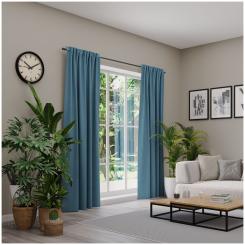Dekoschal mit Multifunktionsband BELMONDO 6238358-550 BxH 138X245cm blau 550 - blau