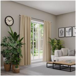 Dekoschal mit Multifunktionsband BELMONDO 6238358-707 BxH 138X245cm leinen 707 - leinen