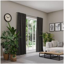 Dekoschal mit Multifunktionsband BELMONDO 6238358-950 BxH 138X245cm dunkelgrau 950 - dunkelgrau