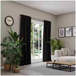 Dekoschal mit Multifunktionsband BELMONDO 6238358-990 BxH 138X245cm schwarz 990 - schwarz