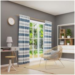 Dekoschal mit Multifunktionsband BOSTON 6238336-050 BxH 146X245cm blau 050 - blau