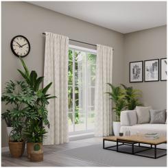 Dekoschal mit Multifunktionsband COMO 6238204-078 BxH 146X245cm leinen 078 - leinen
