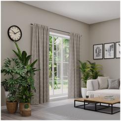 Dekoschal mit Multifunktionsband COMO 6238204-089 BxH 146X245cm taupe 089 - taupe