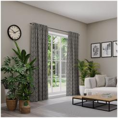 Dekoschal mit Multifunktionsband COMO 6238204-098 BxH 146X245cm dunkelgrau 098 - dunkelgrau
