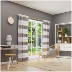 Dekoschal mit Multifunktionsband FENJA 6238542-097 BxH 140X245cm taupe 097 - taupe