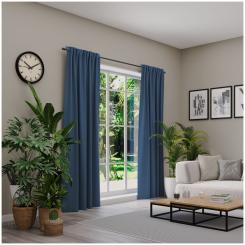 Dekoschal mit Multifunktionsband INSULA 6238396-031 BxH 140X245cm blau 031 - blau