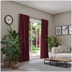 Dekoschal mit Multifunktionsband INSULA 6238396-034 BxH 140X245cm bordeaux 034 - bordeaux