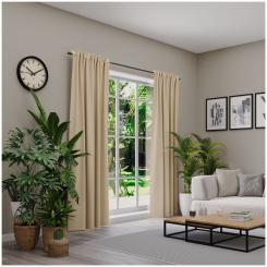 Dekoschal mit Multifunktionsband INSULA 6238396-078 BxH 140X245cm dunkelbeige 078 - dunkelbeige