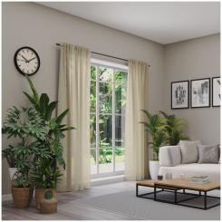 Dekoschal mit Multifunktionsband KOS 6238533-909 BxH 142X245cm helltaupe 909 - helltaupe