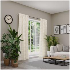 Dekoschal mit Multifunktionsband NICOLA 6238337-073 BxH 146X245cm wollweiß 073 - wollweiß
