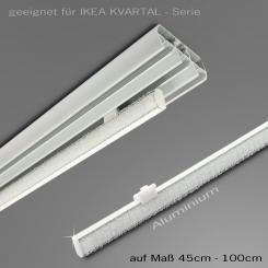 Paneelwagen auf Maß für 4mm IKEA-Schienen Aluminium weiß 